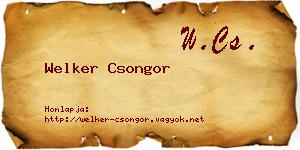 Welker Csongor névjegykártya